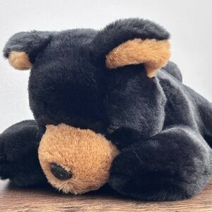 The Bearington Collection Realistic BLACK BEAR Plush Toy Stuffed Animal 9" SOFT